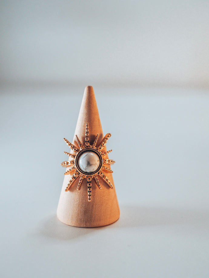 Bague Pierre blanche